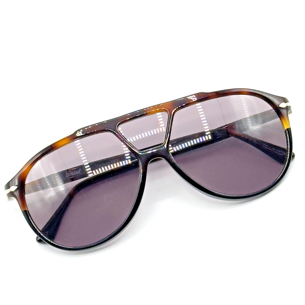 Persol Sunglasses PO3217S 1089R5 Brown Black Tortoise Pilot Frame Grey Lens